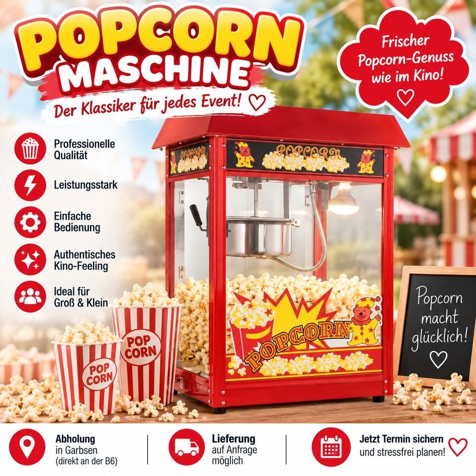 Popcorn Maschine Frisches Kino Feeling dein mieten in Garbsen