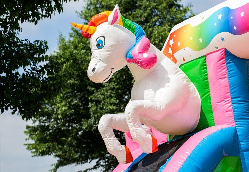 Einhorn L Hüpfburg Rutsche Mädchentraum mieten bei Pohl EDV Service – 3
