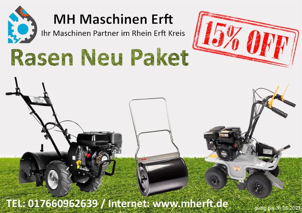 Sodenschneider Gartenfräse Rasenwalze mieten bei MH Maschinen Erft