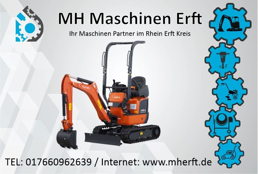 Kubota Minibagger 1,2t Mikrobagger U10 5 Bagger mieten in Bedburg