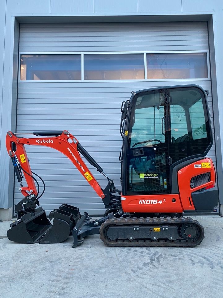 KUBOTA KX016 4 Minibagger Bagger 1600kg mieten bei menzinger – 2