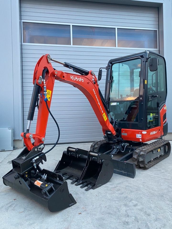 KUBOTA KX016 4 Minibagger Bagger 1600kg mieten bei menzinger