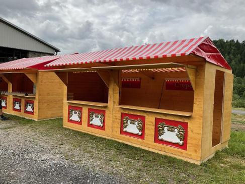 Verkaufshütte, Doppelbude z.B. für den Weihnachtsmarkt, Marktstand, Bude, Weihnachtsmarktbude, Verkaufsstand,Teststation, Testbude, Corona – 2