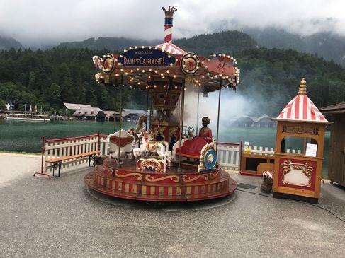 mobile Zaunanlage, Zaun, mit Handlauf, Absperrgitter, Absperrung, Personenleitsystem, Nostalgiezaun, Modell "Königssee" – 4