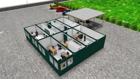 Bürocontainer 20' mit/ohne Einrichtung – 3