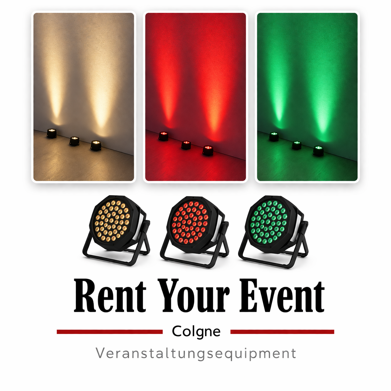 Partybeleuchtung, Spotlights, zu vermieten