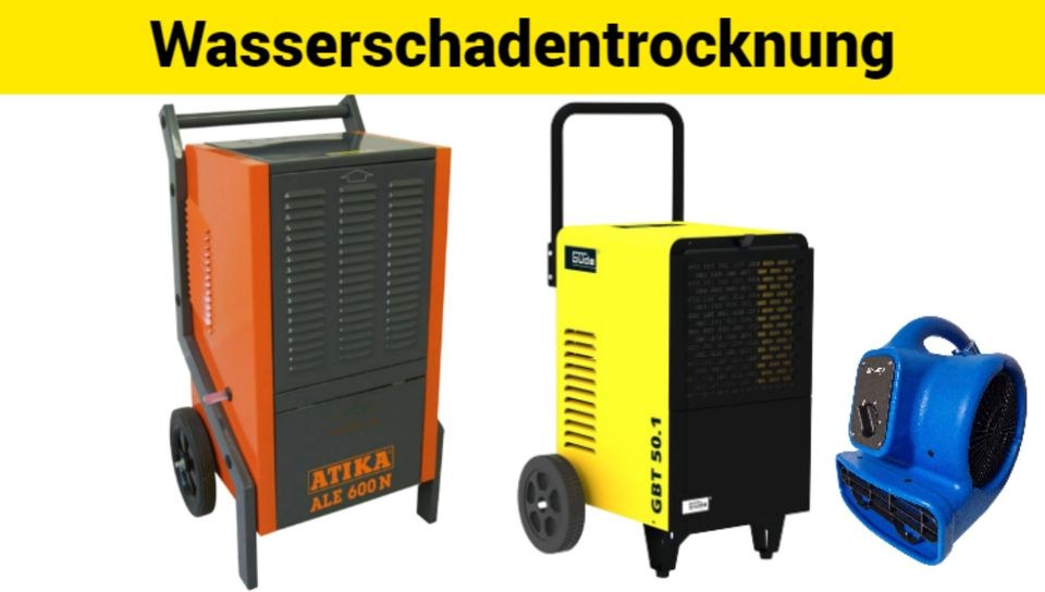 Bautrockner Wasserschaden Trocknung mieten bei Zanero Mietservice