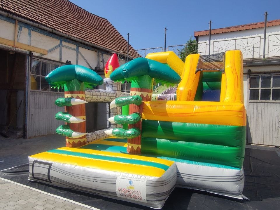 Hüpfburg Dino Rutsche Multiplay mieten bei Vermietung Flachsbarth – 2