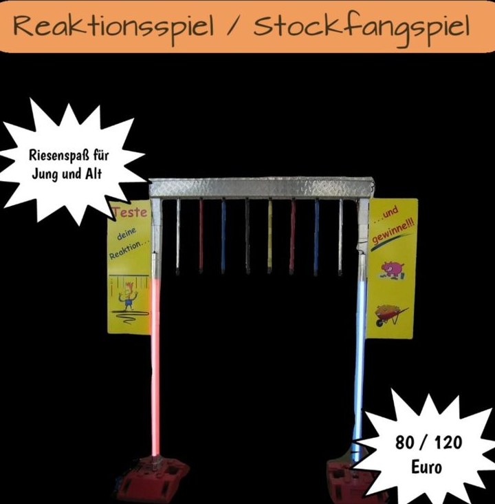 Reaktionsspiel Stockfangspiel Stockfangen mieten in Tottleben