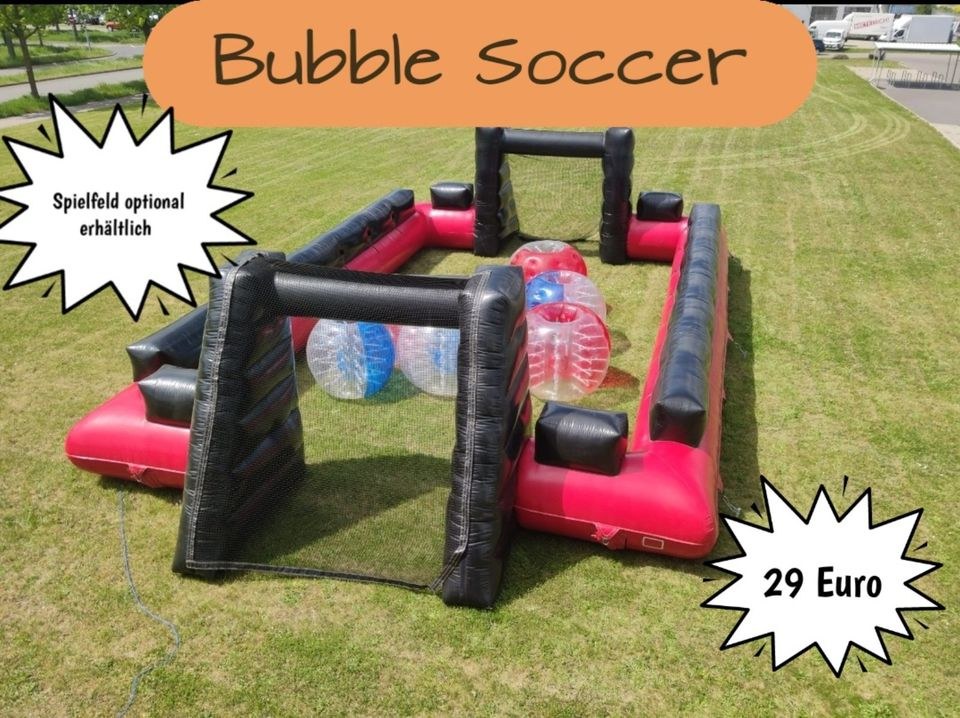 Hüpfburg Bubble Soccer Team JGA mieten bei Vermietung Flachsbarth