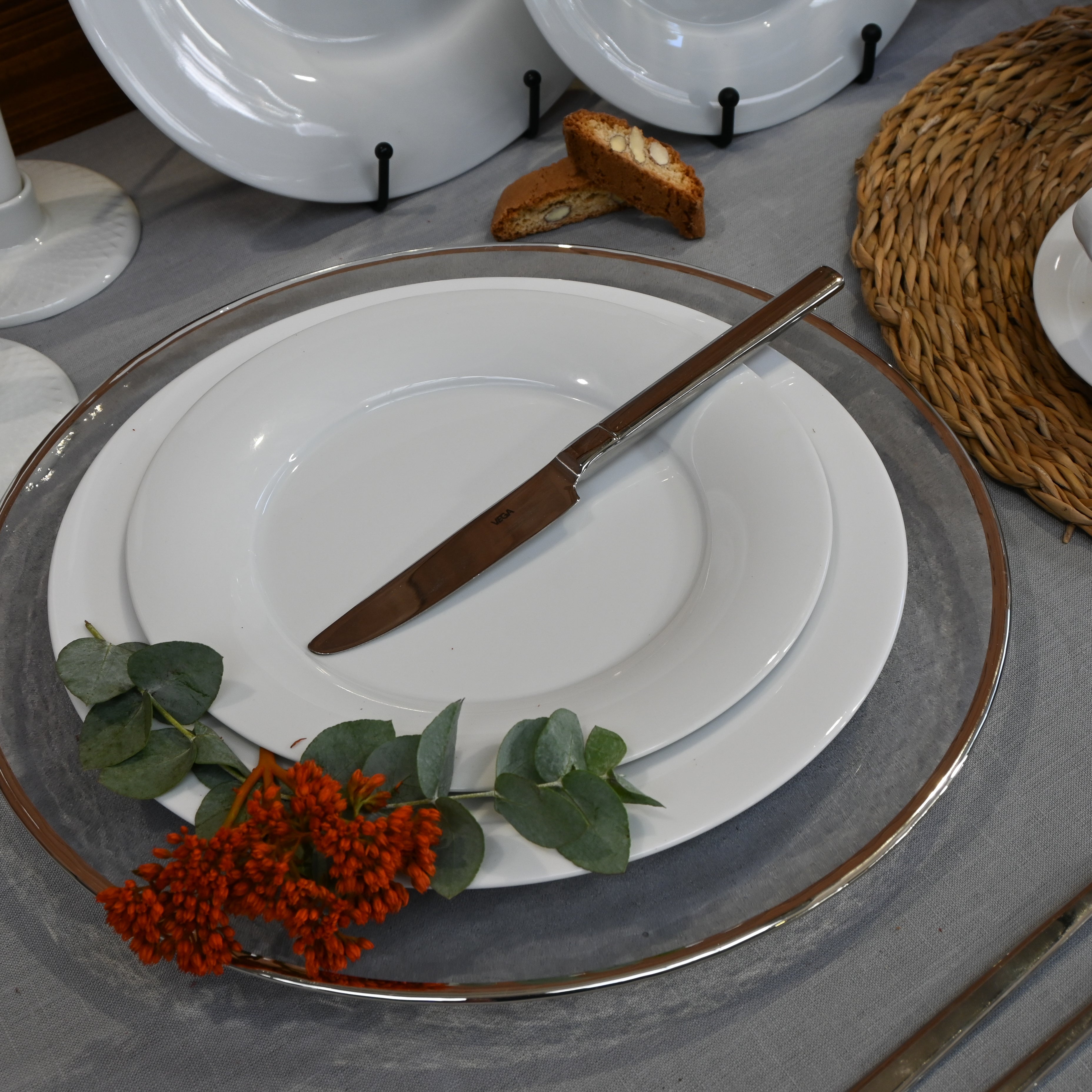 5tlg. Besteck/ Menübesteck/ Hochzeitsbesteck - Silber - extravagant - Hochzeit & Event - Versand – 3