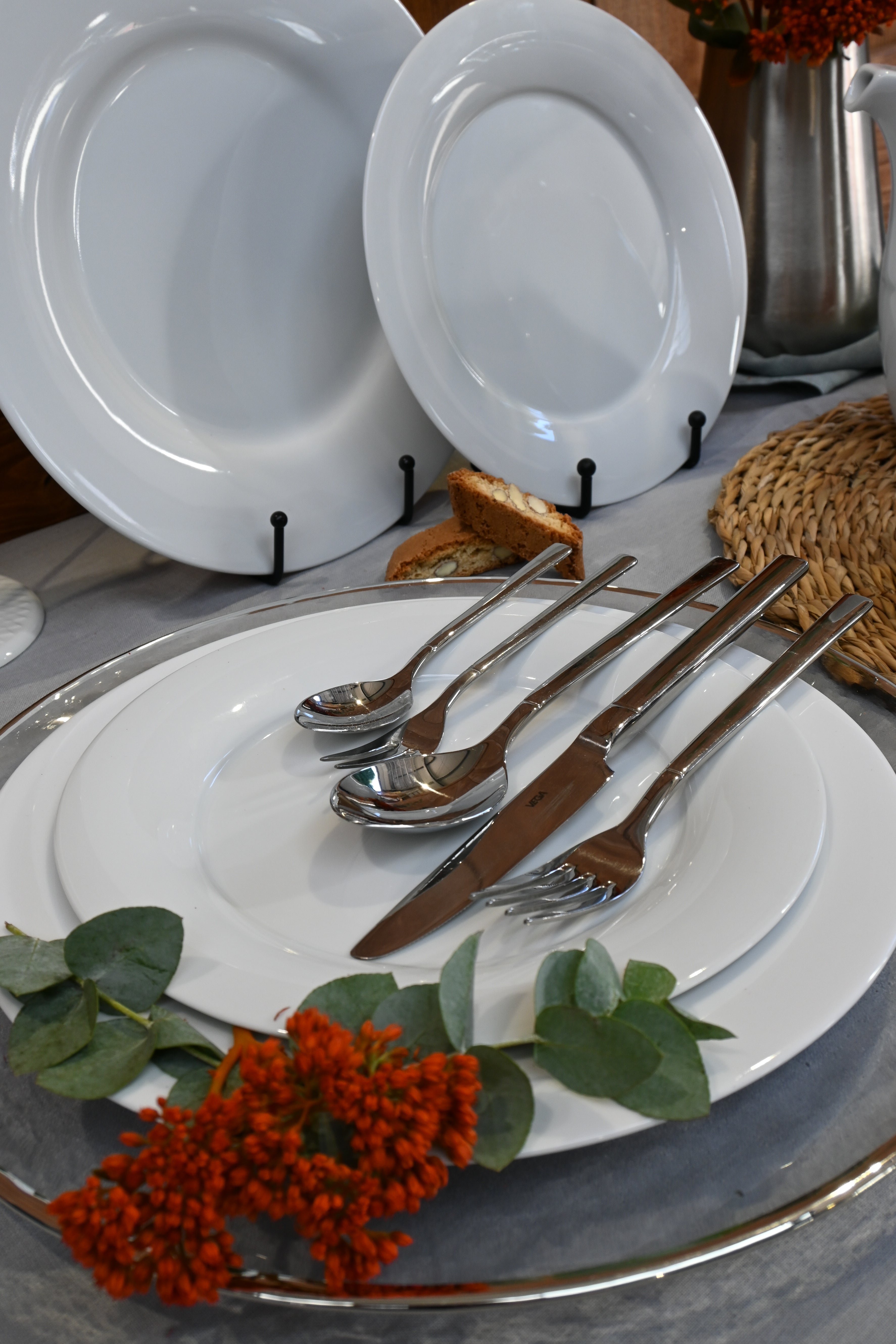 5tlg. Besteck/ Menübesteck/ Hochzeitsbesteck - Silber - extravagant - Hochzeit & Event - Versand – 2