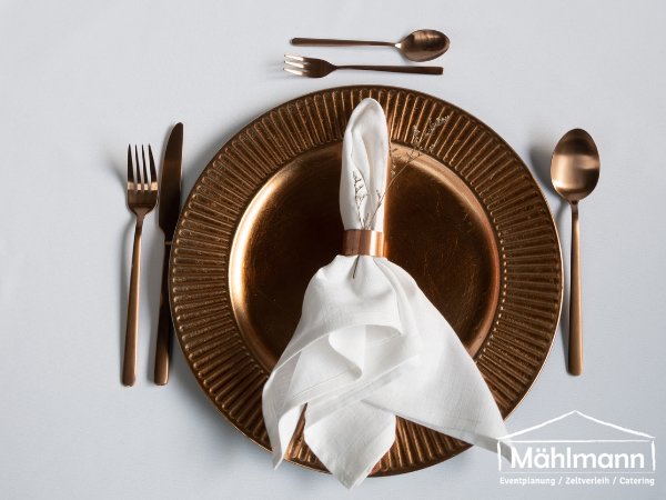Platzteller - bronzefarben - exklusives Design - Hochzeit - Versand – 2