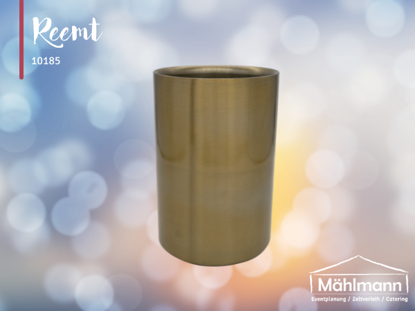Flaschenkühler "Reemt" mieten - goldfarben, edel - Sektkühler - Hochzeit & Event