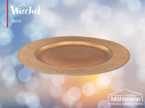 Platzteller - bronzefarben - exklusives Design - Hochzeit - Versand – 3
