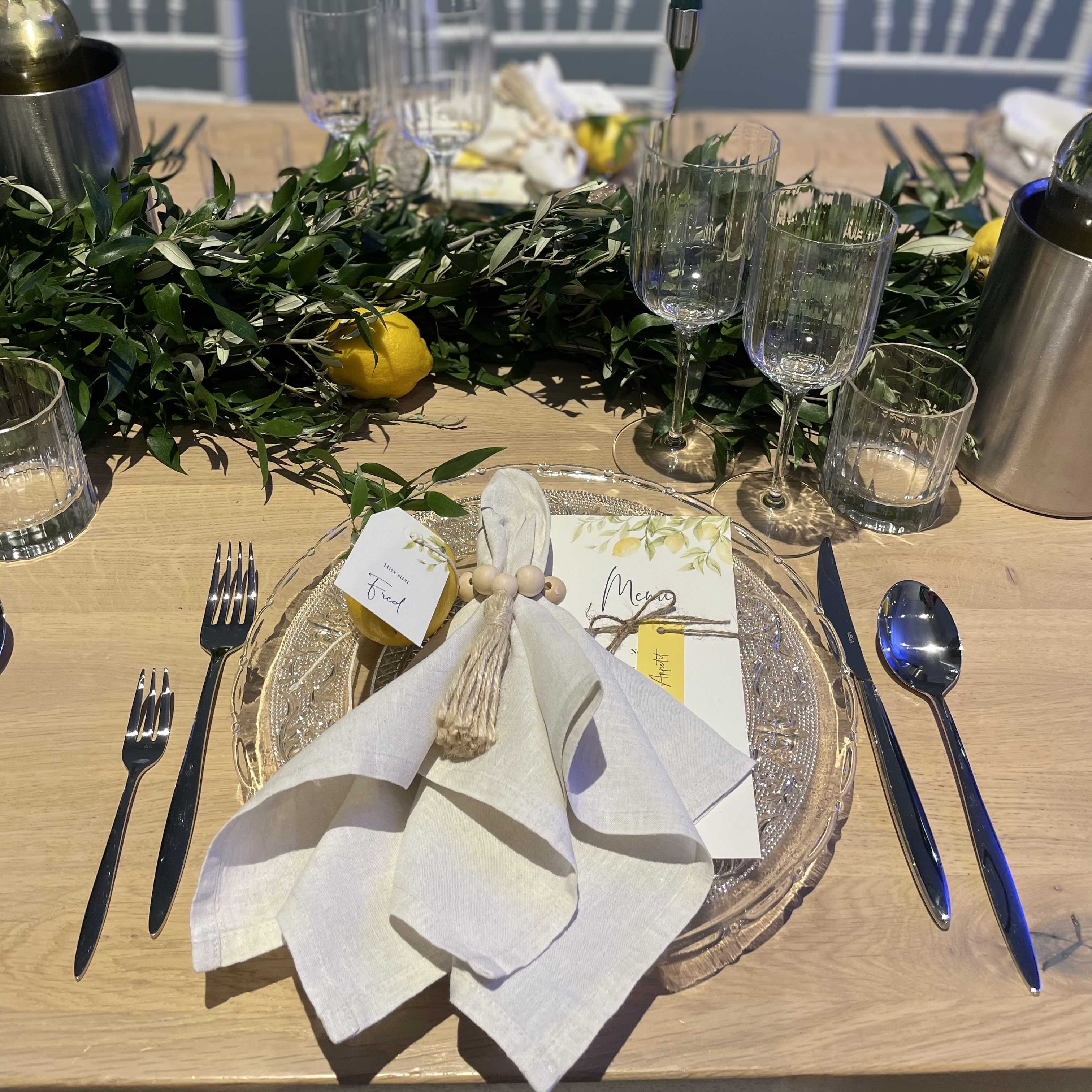 5tlg. Besteck/ Menübesteck/ Hochzeitsbesteck - Silber - elegant - Hochzeit & Event - Versand – 4