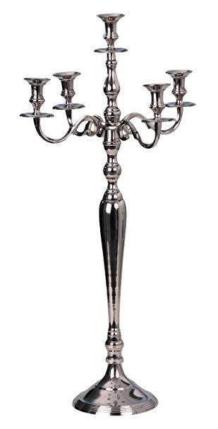 Kerzenständer - 5-armig - Gold, Silber, Kupfer und Weiß - Hochzeit - Dekoration - Versand