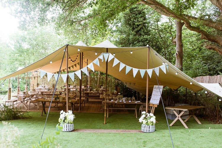 10x15m Partyzelt/ Stretchzelt/ Flexzelt - Hochzeit - outdoor Event