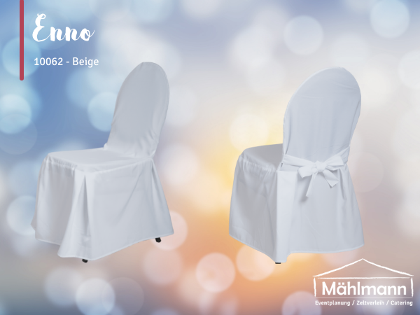 Elegante Stuhlhusse/ Überzug mit Schleife - Baumwolle - verschiedene Farben - Hochzeit & Event - Versand