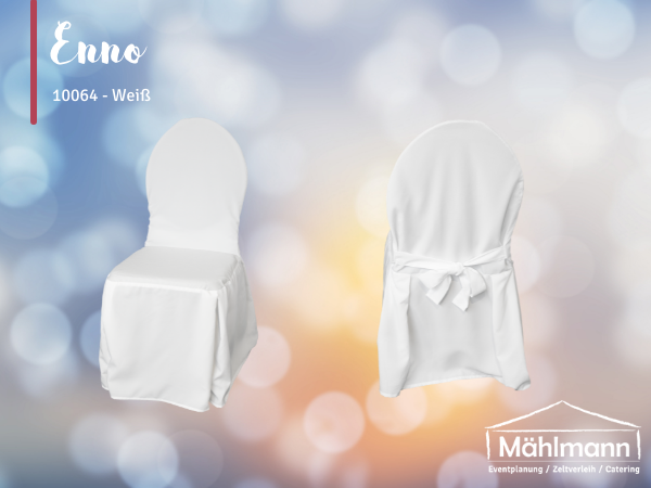 Elegante Stuhlhusse/ Überzug mit Schleife - Baumwolle - verschiedene Farben - Hochzeit & Event - Versand – 3