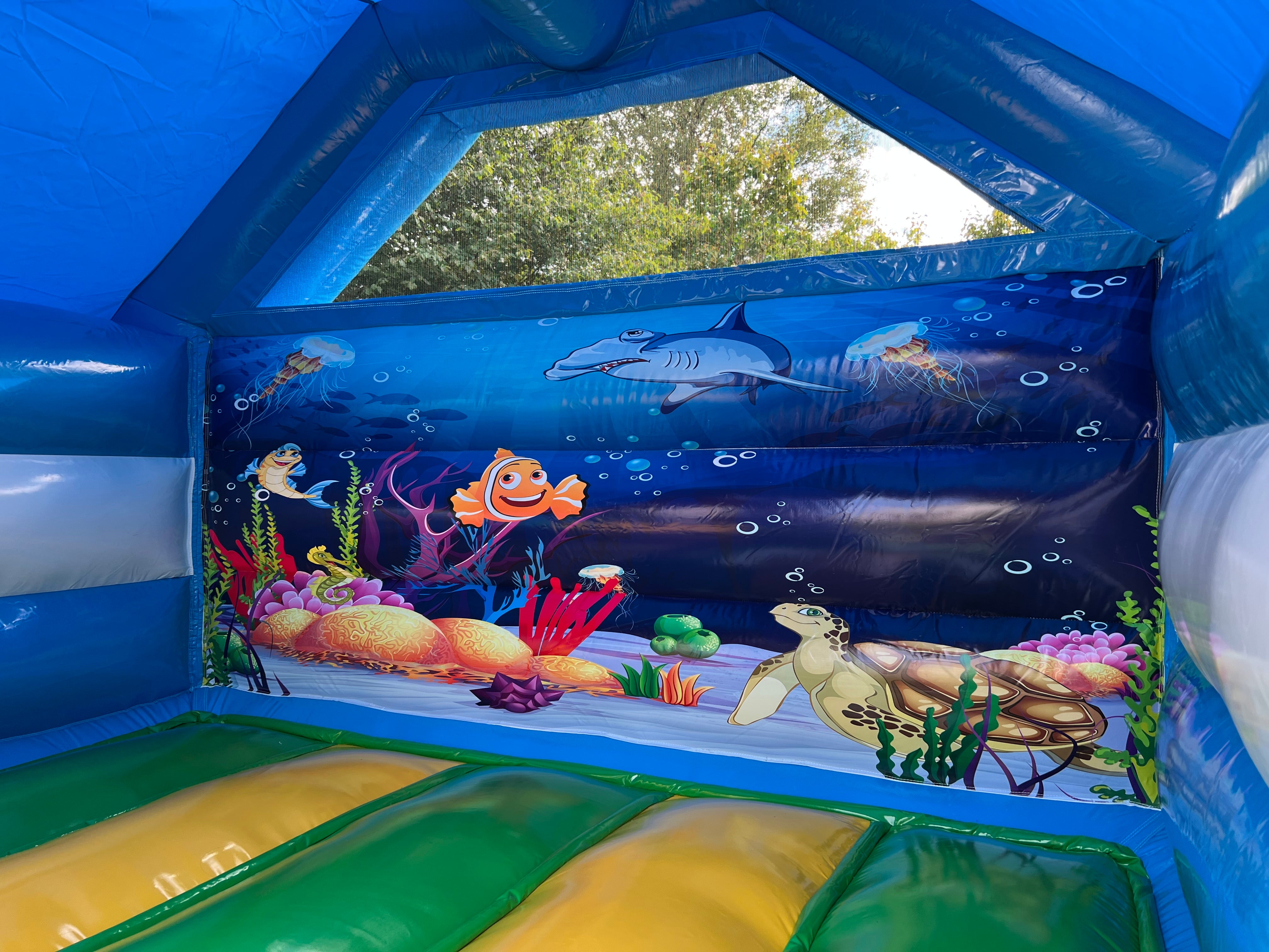 Hüpfburg Seaworld mit Rutsche mieten – 3