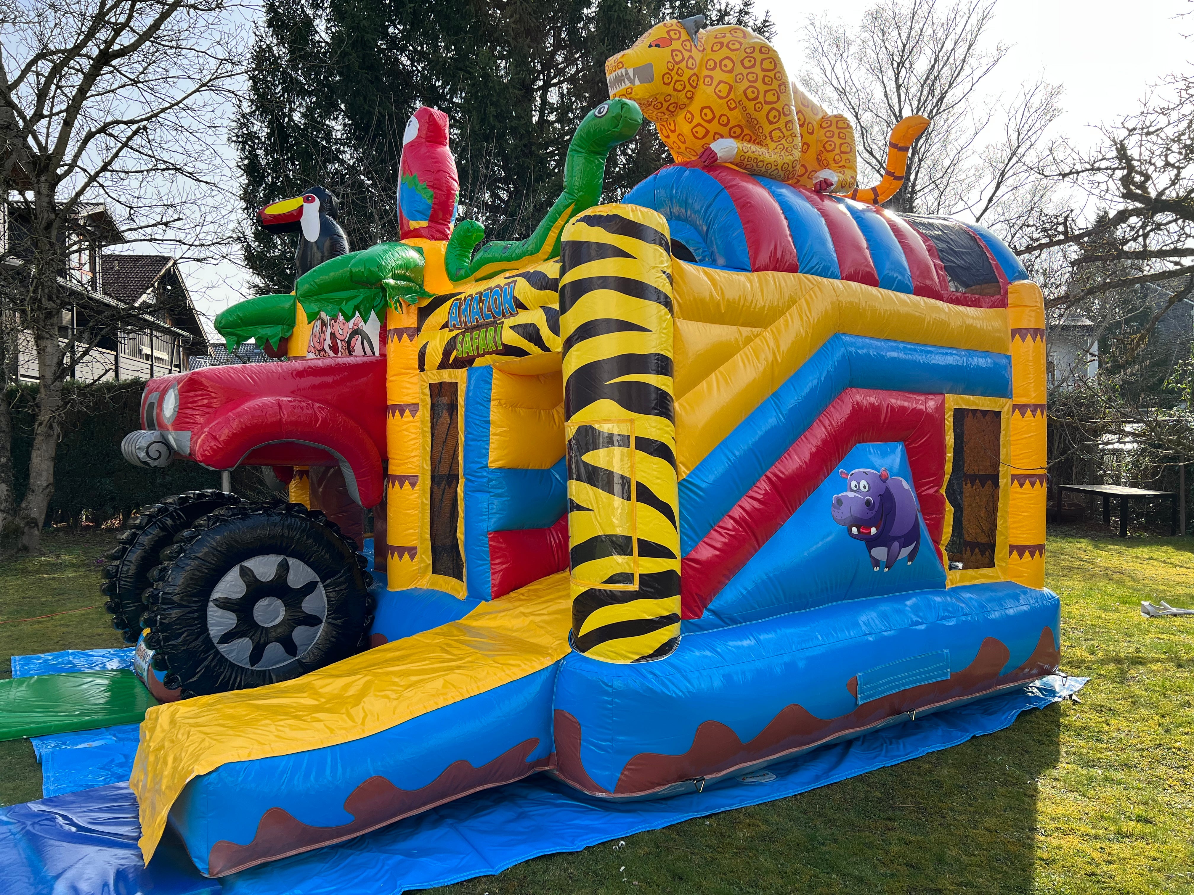 Hüpfburg Safari Multiplay mit Rutsche mieten – 4