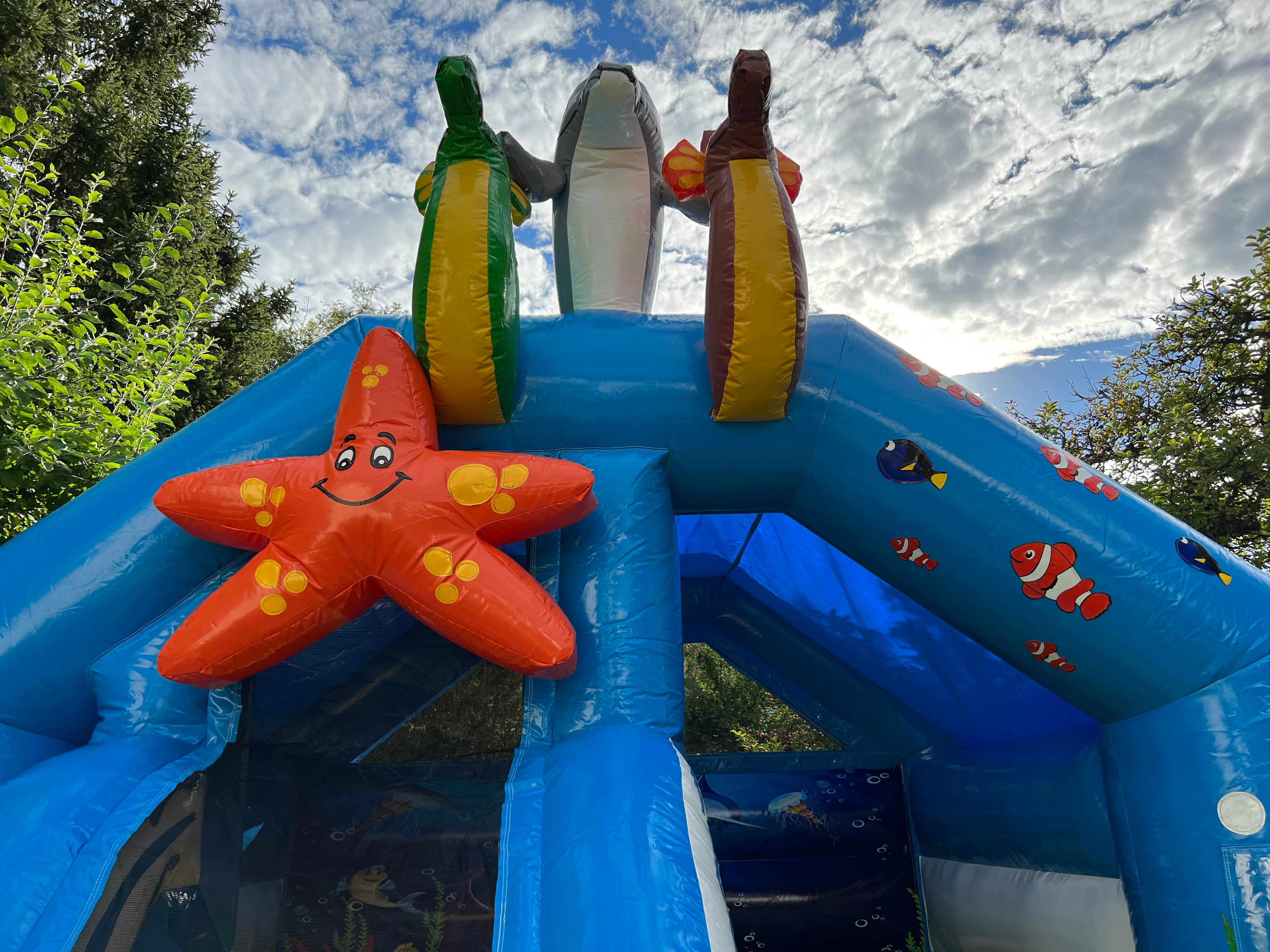 Hüpfburg Seaworld mit Rutsche mieten – 4