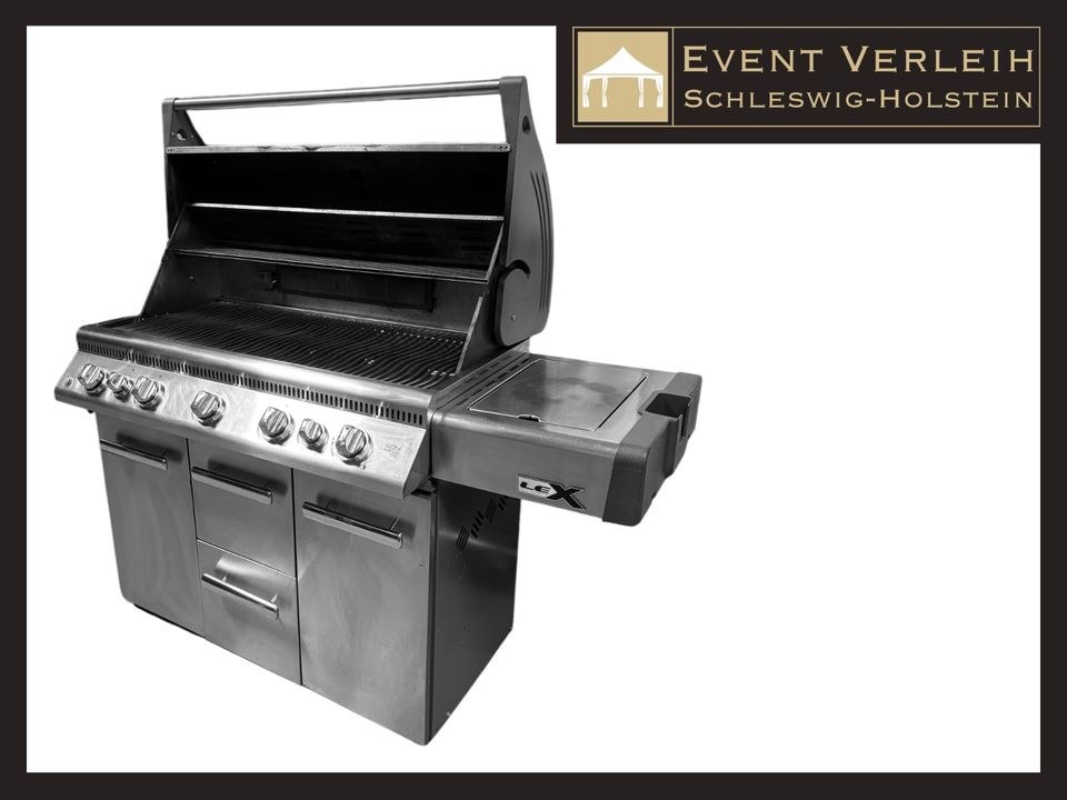Gasgrill Napoleon LEX 730 Profi BBQ mieten in Kiel bei Eventverleih SH