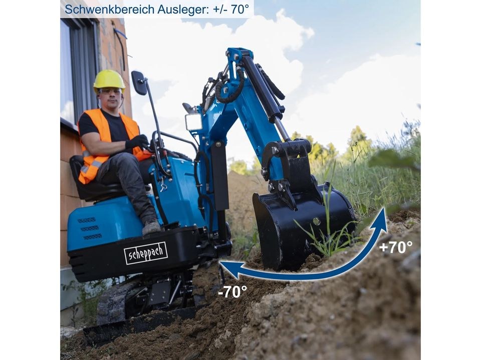 Minibagger Benzin Bagger Scheppach mieten bei Skyline Rental – 2