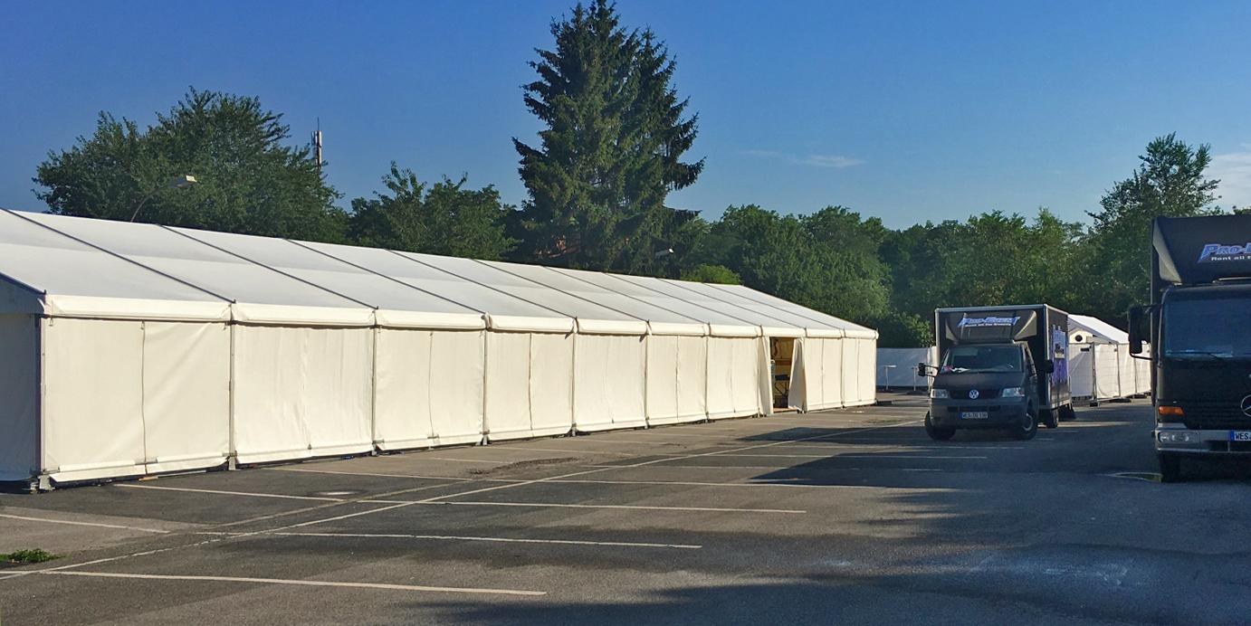 Lagerzelt 10 x 15 m - Bauzelt - Reparaturzelt mieten in Neukirchen-Vlu