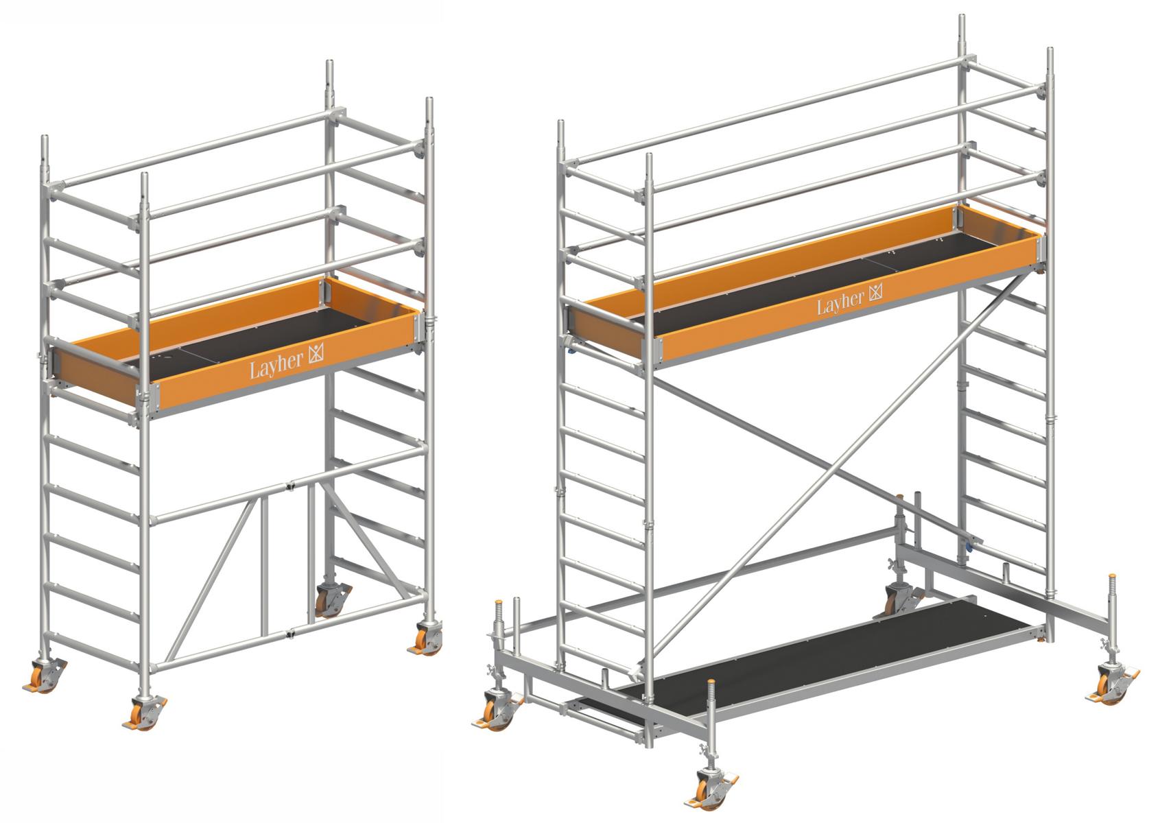 Rollgerüst, Gerüst-Höhe bis 3,5 m, Länge ca. 2 m