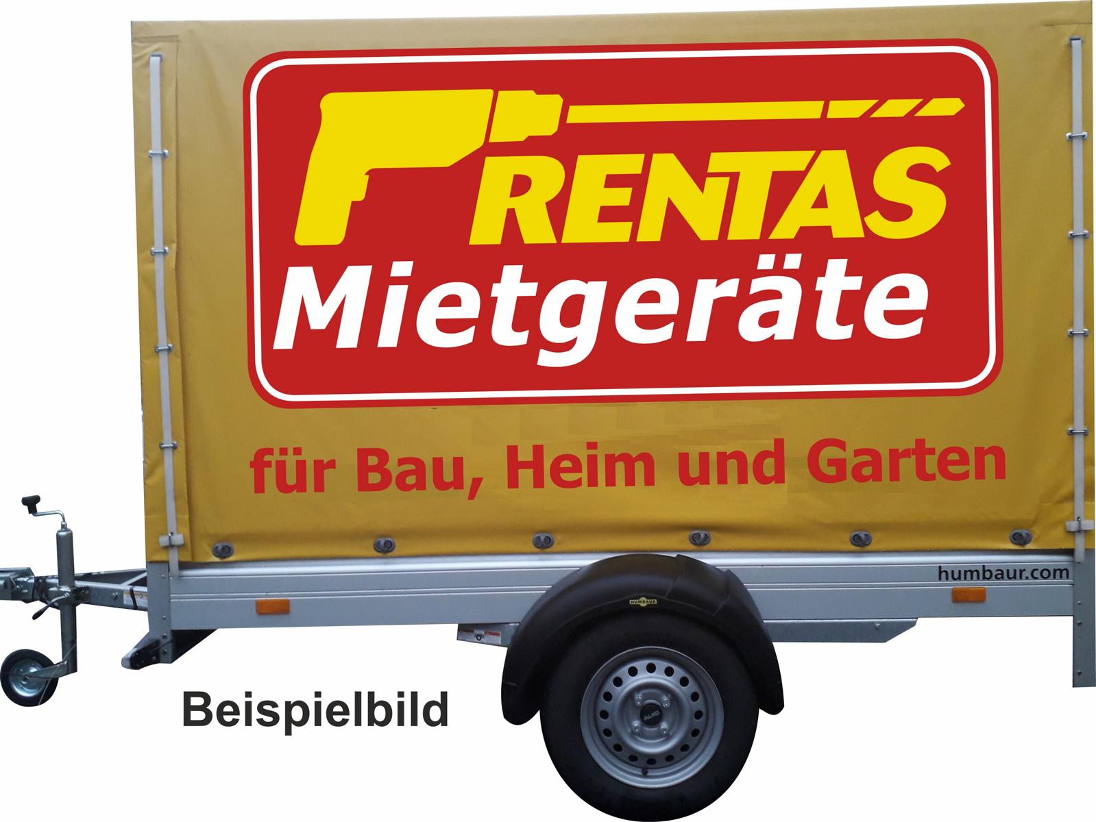 Anhänger mit Plane, zul. GG 750 kg, Nutzlast max. 540 kg, Ladefläche 2,50 x 1,26 x 1,60 m