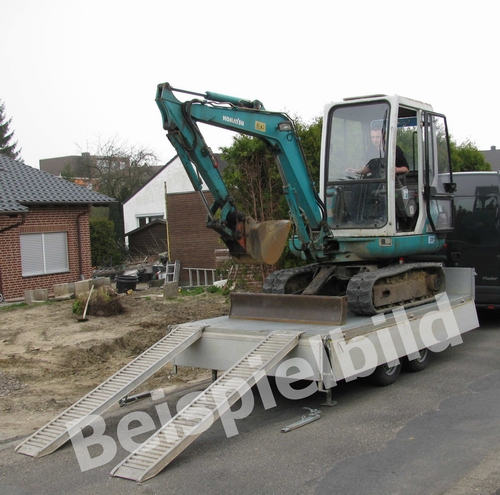 Anhänger für Minibagger, zul. GG 3.100 kg, Nutzlast max. 2.500 kg – 2