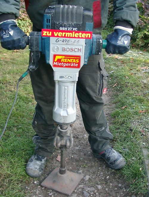 Stampfer, Aufbruchhammer mit Vorsatz, Elektro – 2