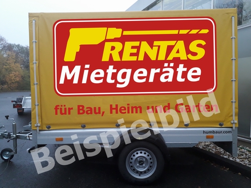 Anhänger mit Plane, zul. GG 1.300.kg, Nutzlast max. 950 kg, Ladefläche 3,00 x 1,50 x 1,80 m – 2