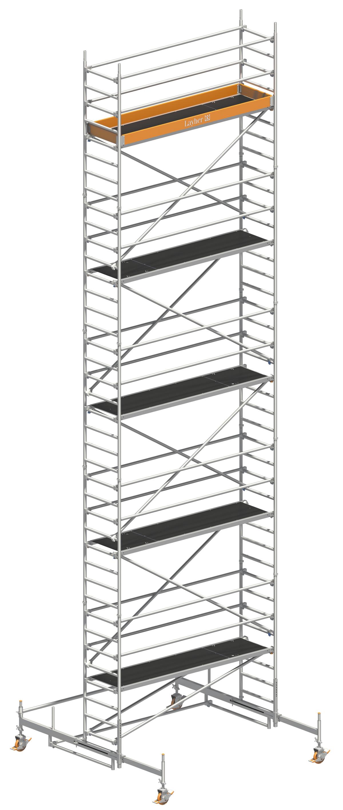 Rollgerüst, Höhe bis 10,5 m, Länge ca. 2 m