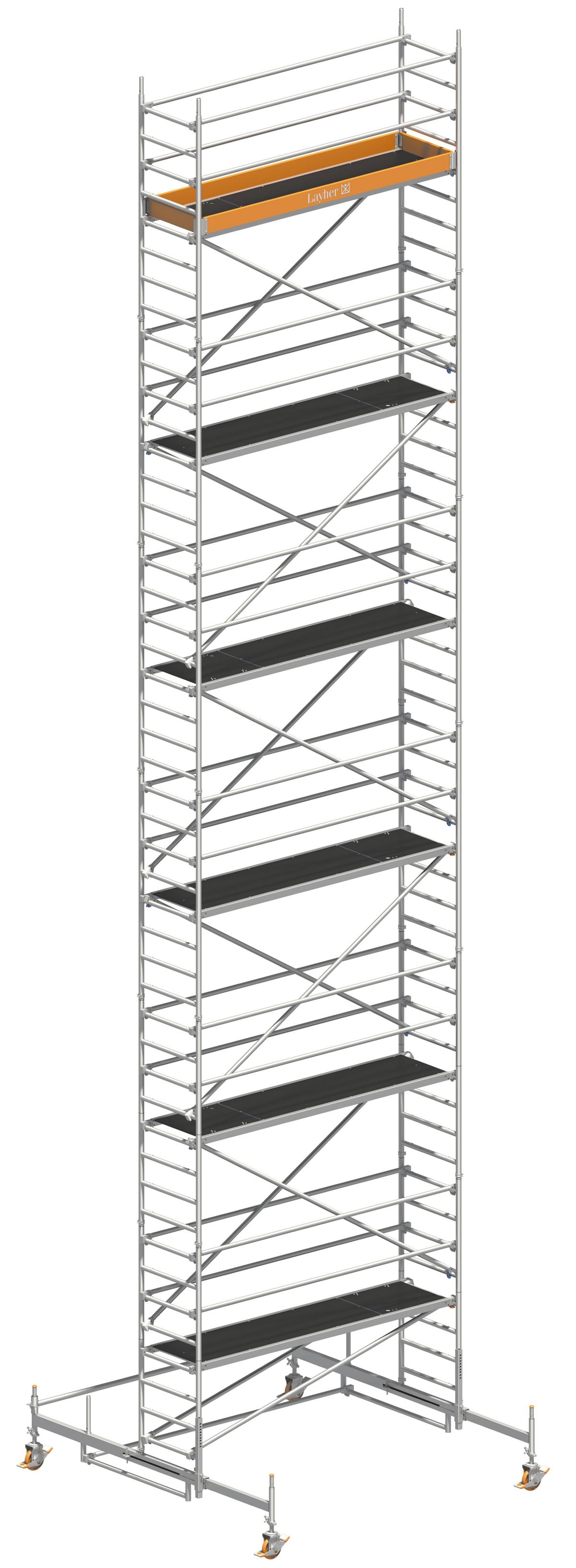 Rollgerüst, Höhe bis 13,5 m, Länge ca. 2 m
