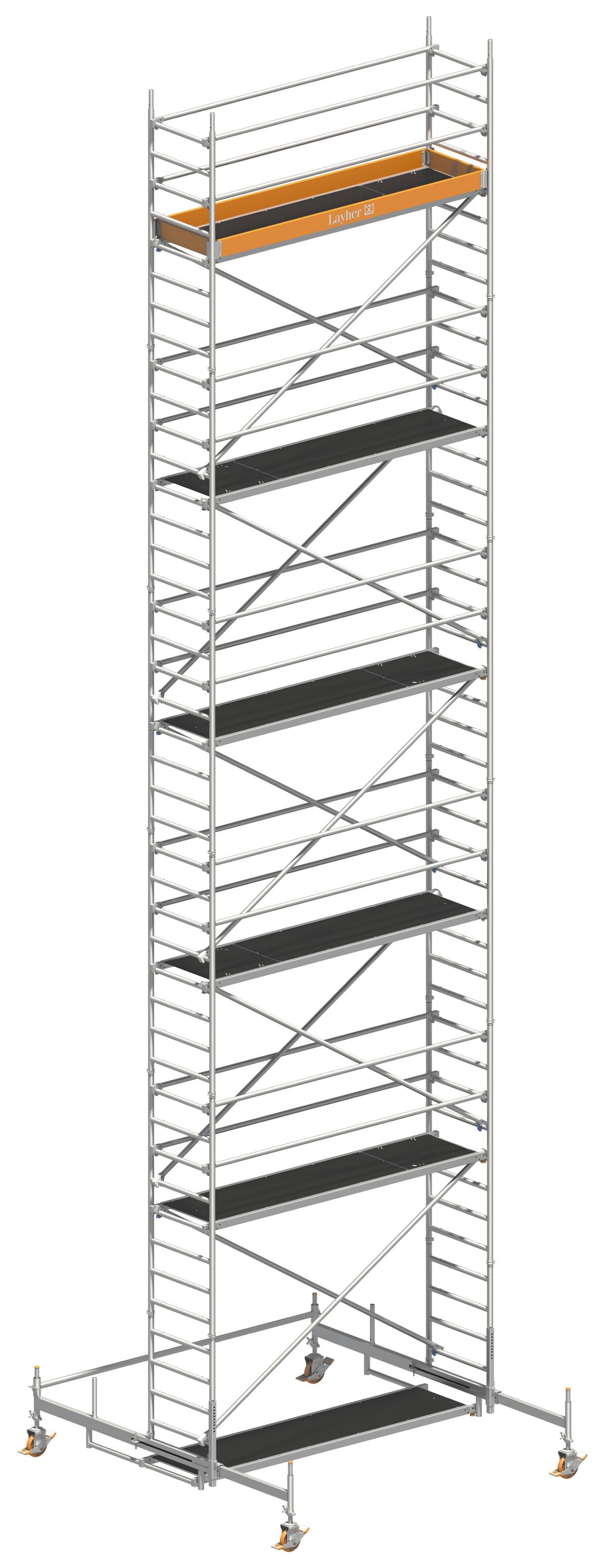 Rollgerüst, Höhe bis 11,5 m, Länge ca. 2 m