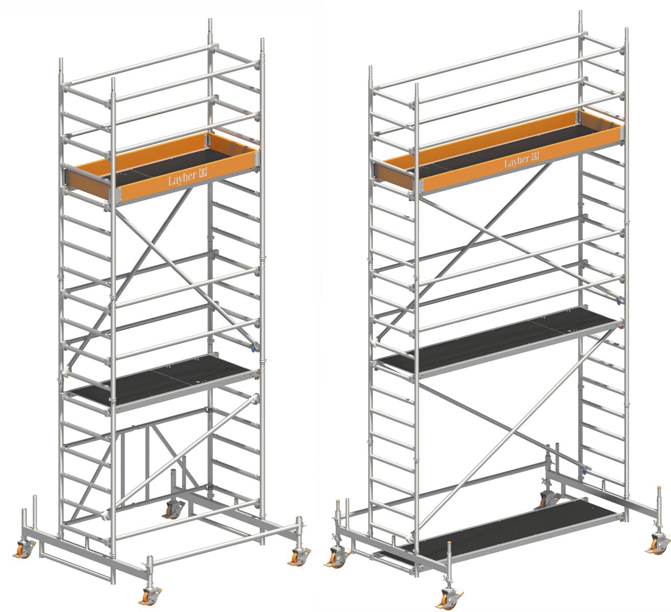 Rollgerüst, Gerüst-Höhe bis 5,5 m, Länge ca. 2 m