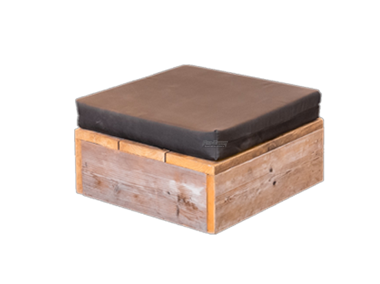 Sitzsäcke - Wood Lounge Möbel Weiß oder Natur aus Echtholz - Lounge Elemente – 3
