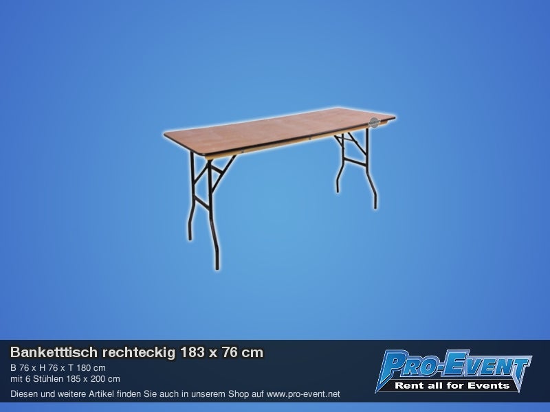 Banketttisch rechteckig 183cm – 2