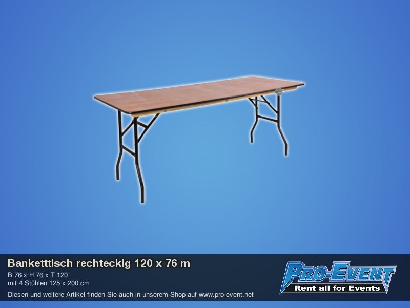 Banketttisch rechteckig 120cm – 2