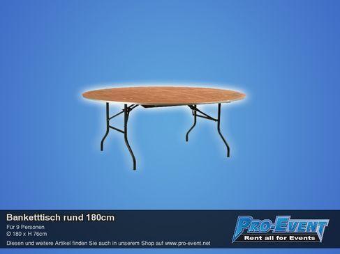 Banketttisch rund 180cm – 2