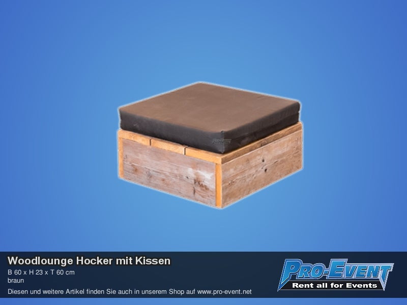 Woodlounge Hocker mit Kissen – 2