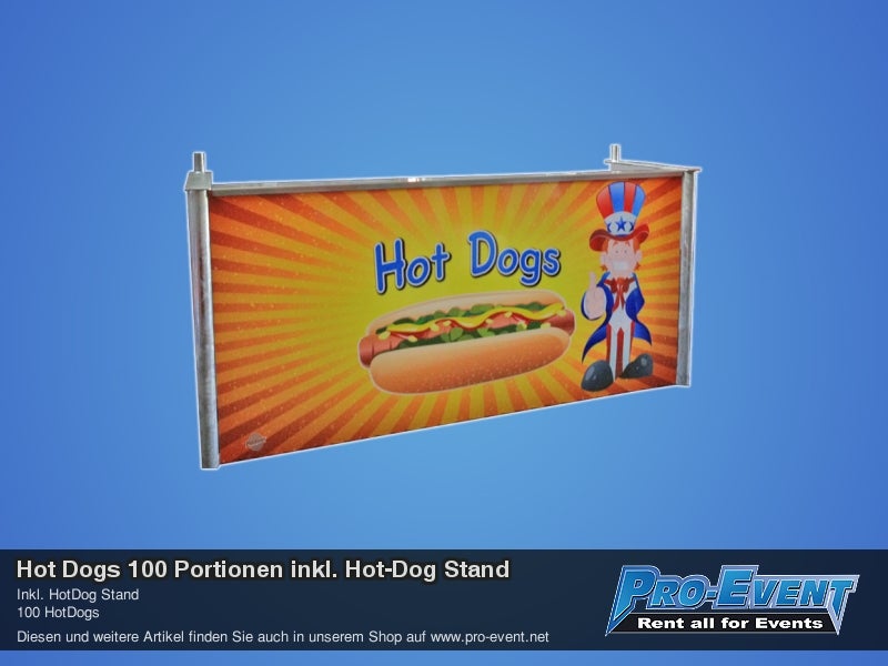 Hot Dogs 100 Portionen inkl, Hot-Dog Stand – 2