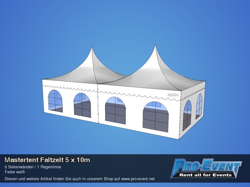 Mastertent Faltzelt 5 x 10m Partyzelt Hochzeit – 2