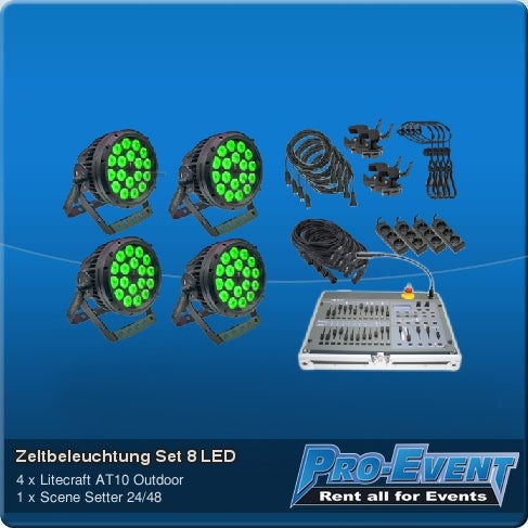 Zeltbeleuchtung Set 8 LED (je 4 Stück)