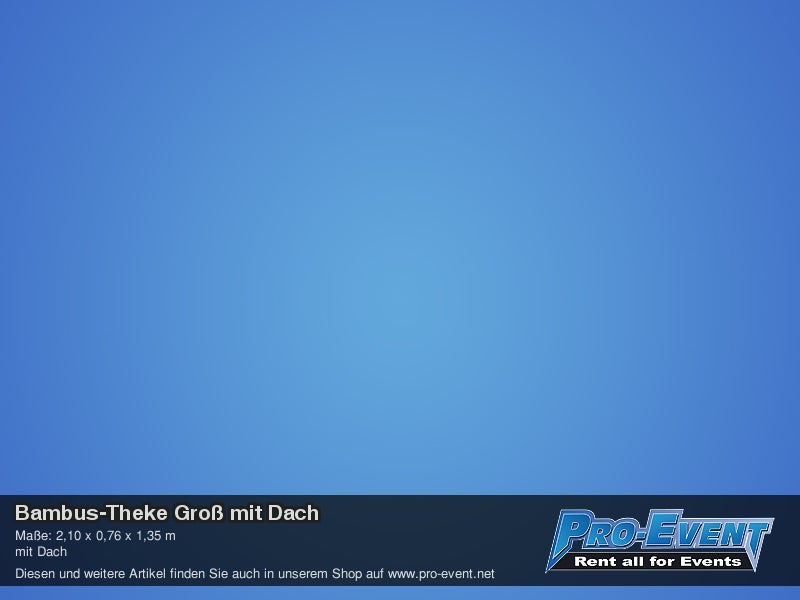 Bambus-Theke Gross mit Dach – 2