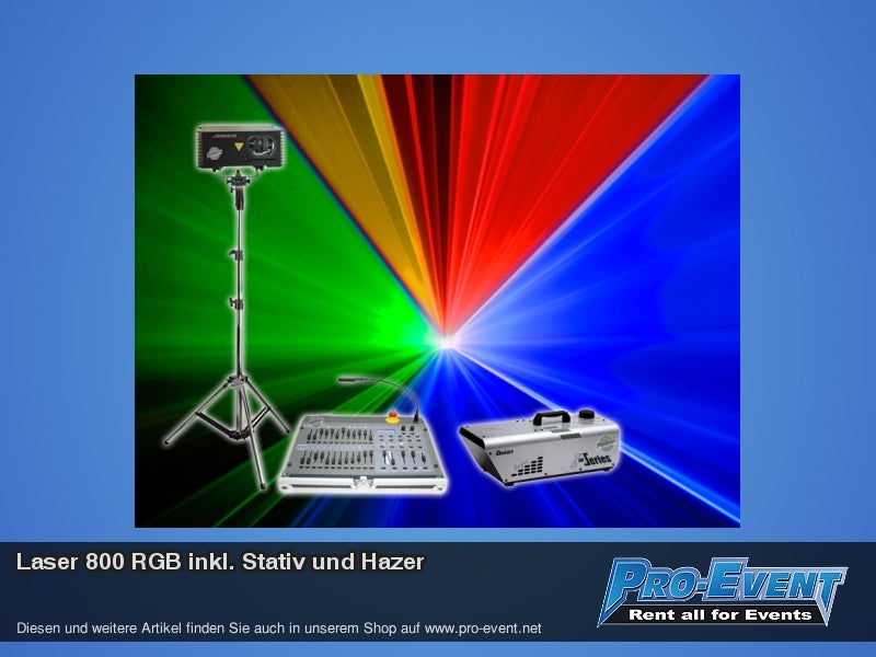 Laser 800 RGB inkl, Stativ und Hazer – 2