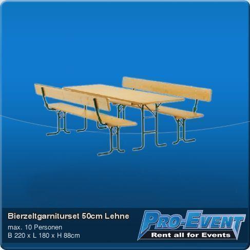 Bierzeltgarniturset 50cm Lehne – 3